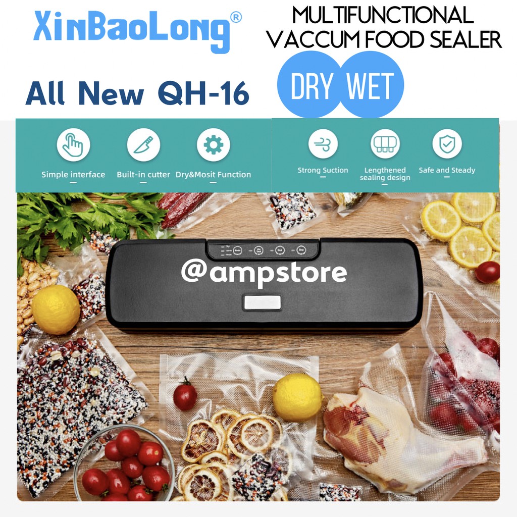 XinBaoLong QH-16 Mesin Vacuum Food Sealer Vacum Makanan ( Dry dan Wet )