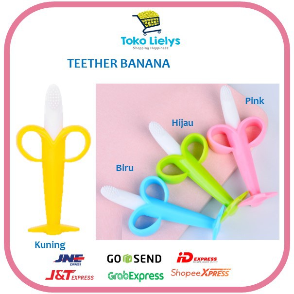 Teether Bayi Import MURAH Kerincingan Bulat / Mainan Gigitan Bayi / Teether Banana / Teether Jerapah