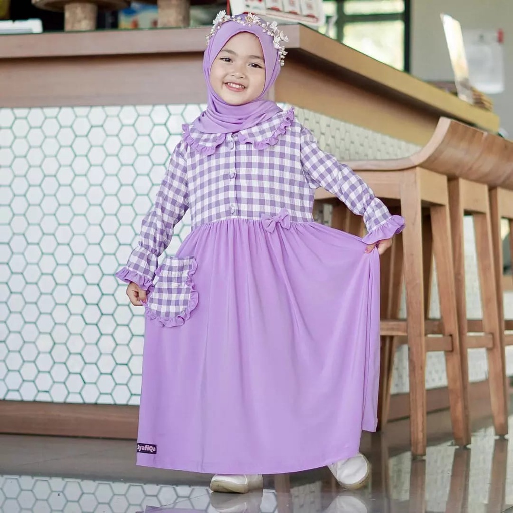 Pakaian Anak Perempuan 8-11 Tahun Gamis Anak Tanggung Haniya Kids Dress Anak Tanggung Baju Anak Cewek Fashion Muslim