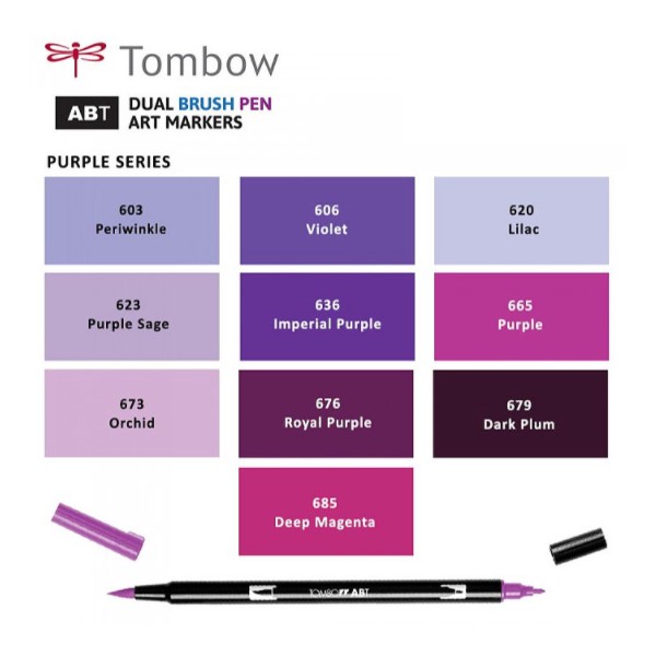 

Tombow ABT Dual Brush pen PURPLE SERIES - Brushpen