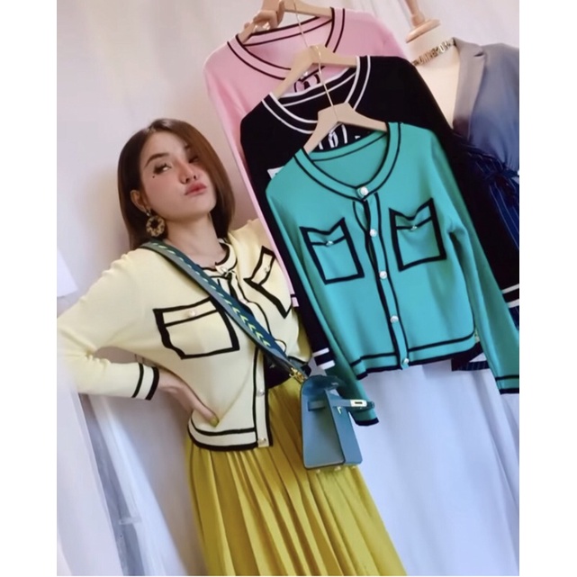 [IMPORT] Melody Cardigan Knit Blouse - Atasan Rajut Import Premium A5