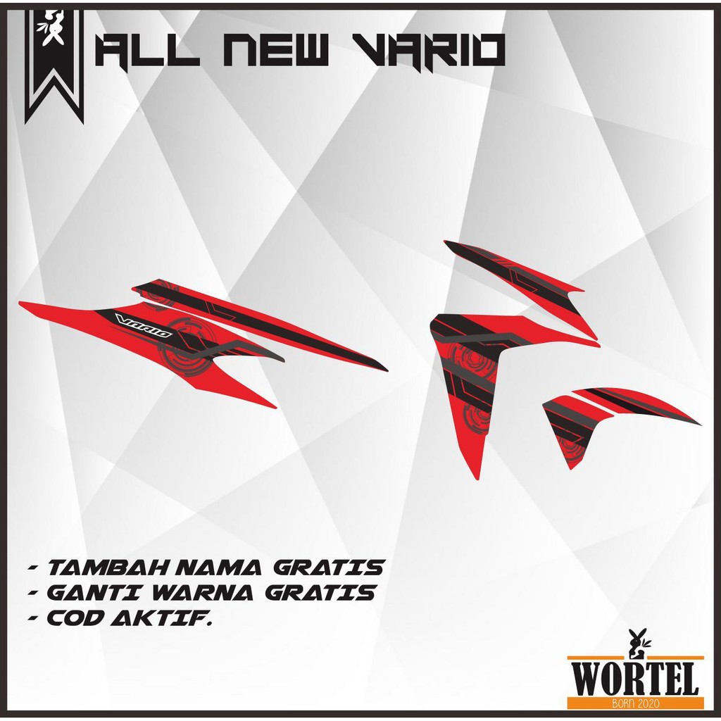 Stiker Striping Decal list motor Vario 125/150 new 2018 2019 2020 2021 Elegan