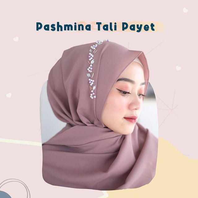 pashmina payet diamond italiano | hijab instan aksen payet