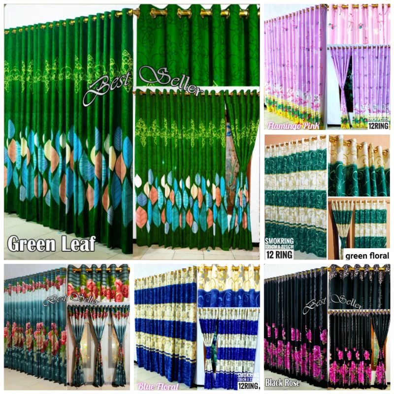 Gorden Smokring Motif / Gorden Smokring Ring 12 / Gordyn Hordeng Korden Jendela  Dan Pintu Murah