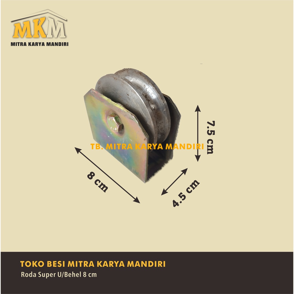 Roda Pagar Super 8 cm BEHEL / U