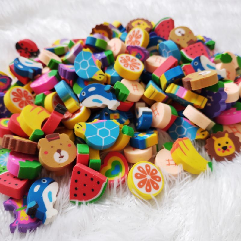 

10pcs Penghapus Pensil Karet Karakter Lucu Unik Murah