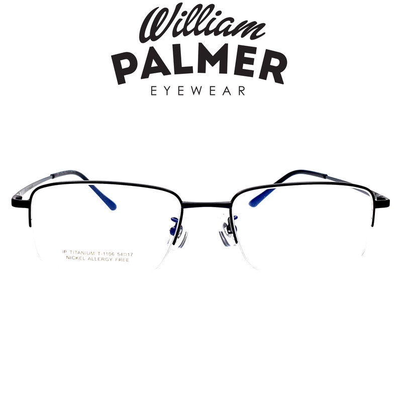 William Palmer Kacamata Pria Wanita Titanium 1106  Gunmetal