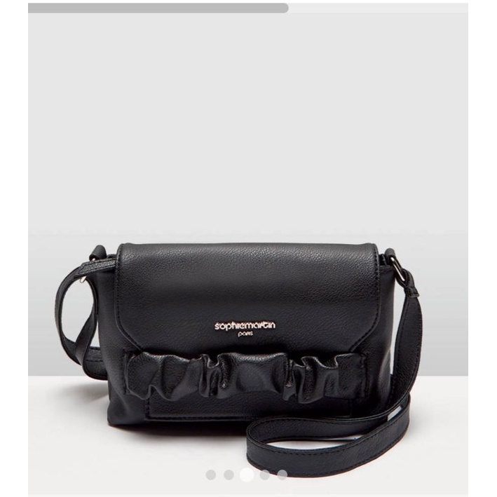 TAS SELEMPANG WANITA FRISE SLING BLACK / FRISE LILAC SOPHIE MARTIN PARIS