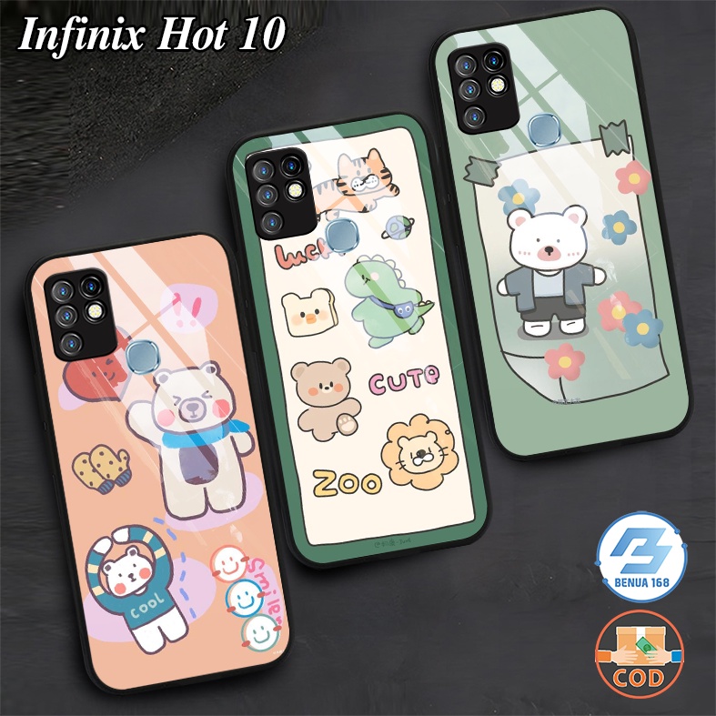 Benua Case - Case CUTE BEAR Infinix Hot 10 - Case Hp Infinix Hot 10 - Kesing Hp Infinix Hot 10 - Sof