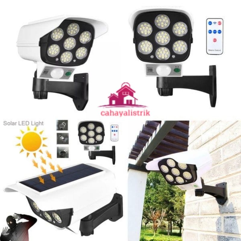 Lampu Malam outdoor solar LED Tenaga Surya Anti Air Dengan Sensor Gerak include Remote