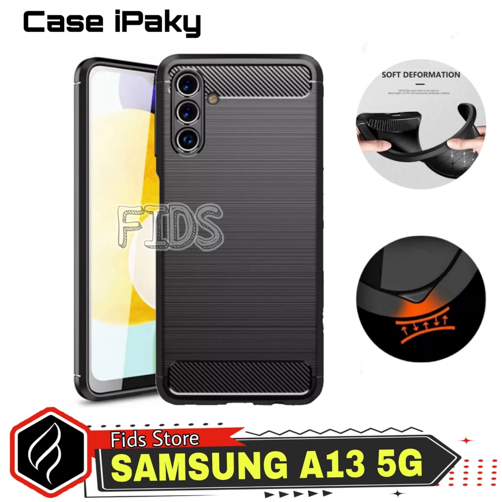 PROMO Soft Case SAMSUNG A04S / A13 5G Case Ipaky Carbon Premium Softcase Rugged Armor Protek Camera  Samsung A13 5G