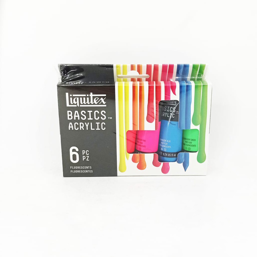 

Cat Akrilik Liquitex Basics 6x22ml Acrylic Color Paint Set/ Fluorescents