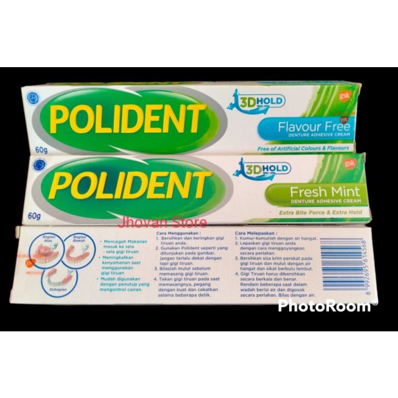 POLIDENT 60gr , Perekat / lem gigi tiruan atau buatan.