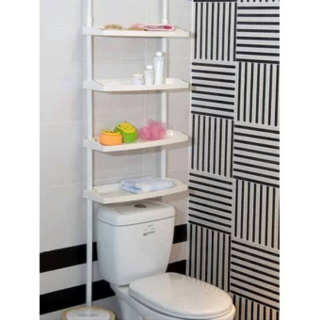 4 Layers Bathroom and Kitchen Storage Shelf AH-1859 -Small - Rak Kamar Mandi dan Dapur