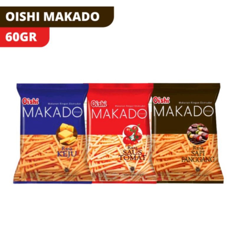 

Oishi Makado Snack Stick Saus Tomat / Sapi Panggang / Keju 65gr