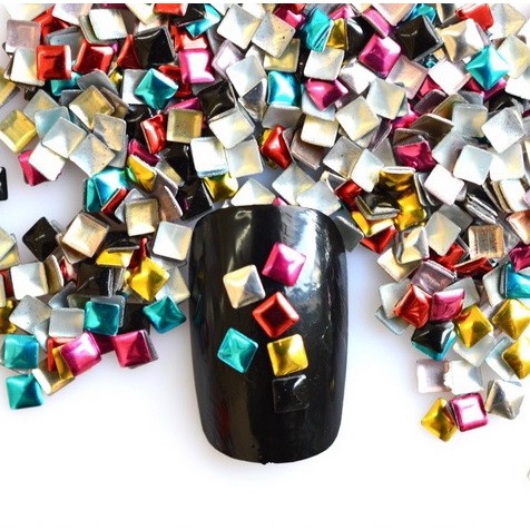 CLEARANCE SALE - Mix metalic square metal nail art