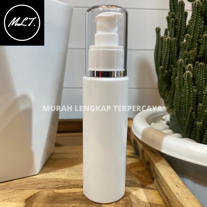 BOTOL PUMP TREATMENT 100ML PUTIH RF / BOTOL TREATMENT PUMP FULLCAP 100ML PUTIH LIS SILVER TREATMENT FULL CAP