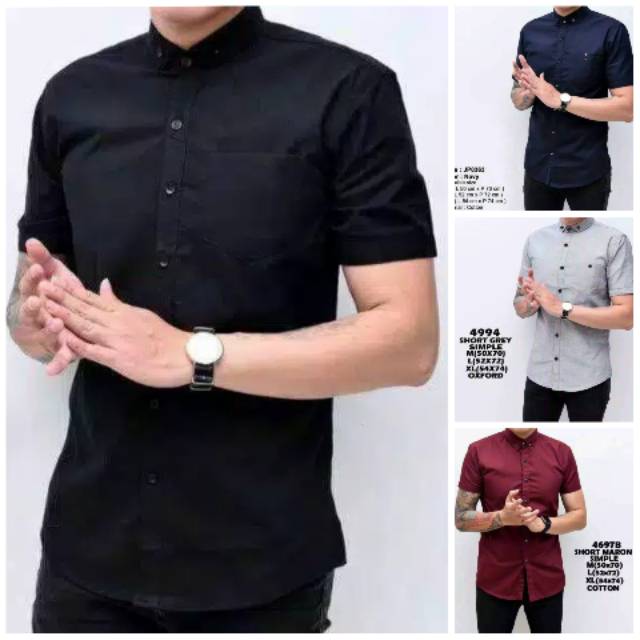 KEMEJA POLOS PRIA BAHAN POPLYN OXFORD