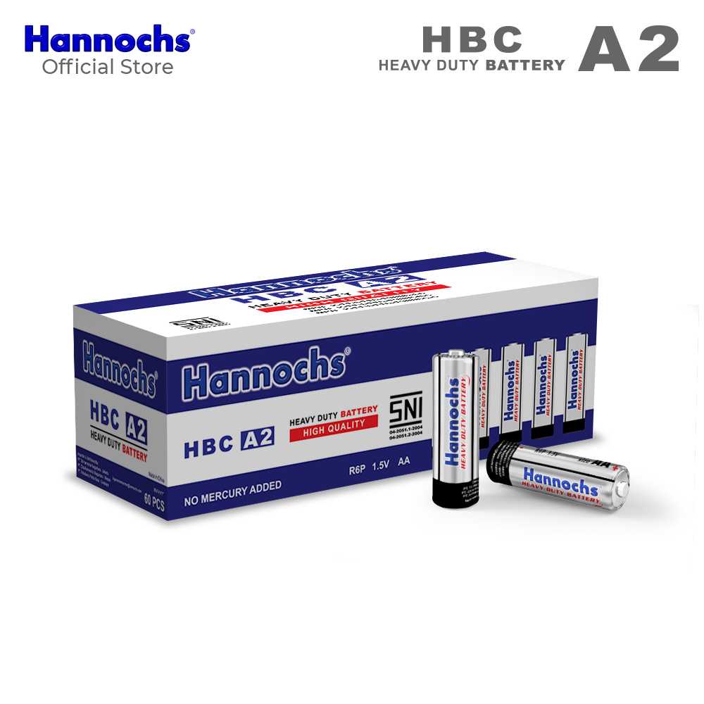 Hannochs HeavyDuty Baterai HBC AA 1 kotak (5 Doz isi 60pc)