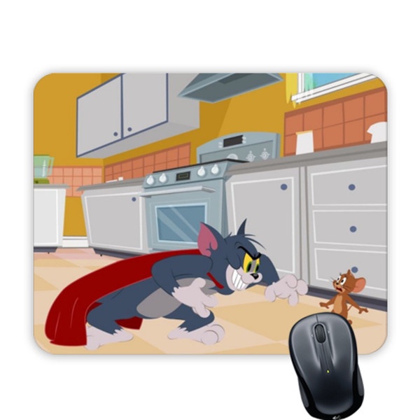 Tom And Jerry Best Friends Low Profile Rubber Mouse Pad - Fun Gaming & Office Desk Mat