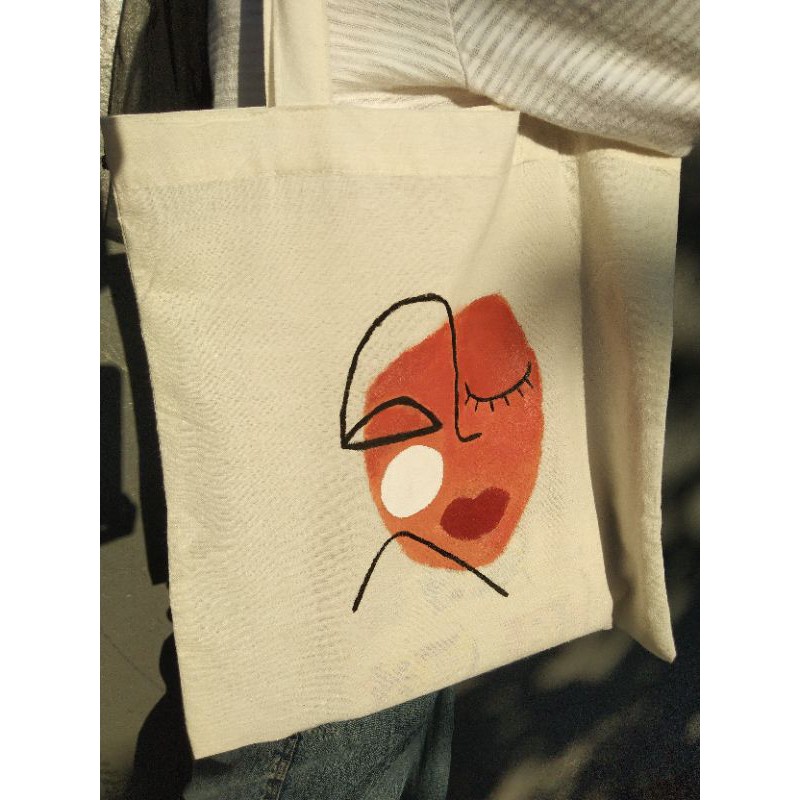 

'Peachy Face' Totebag Lukis