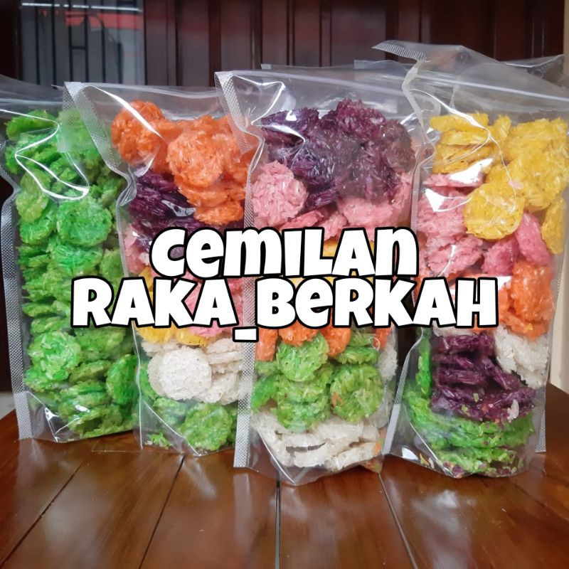 

Rengginang Rainbow kecil Beras ketan 600gram