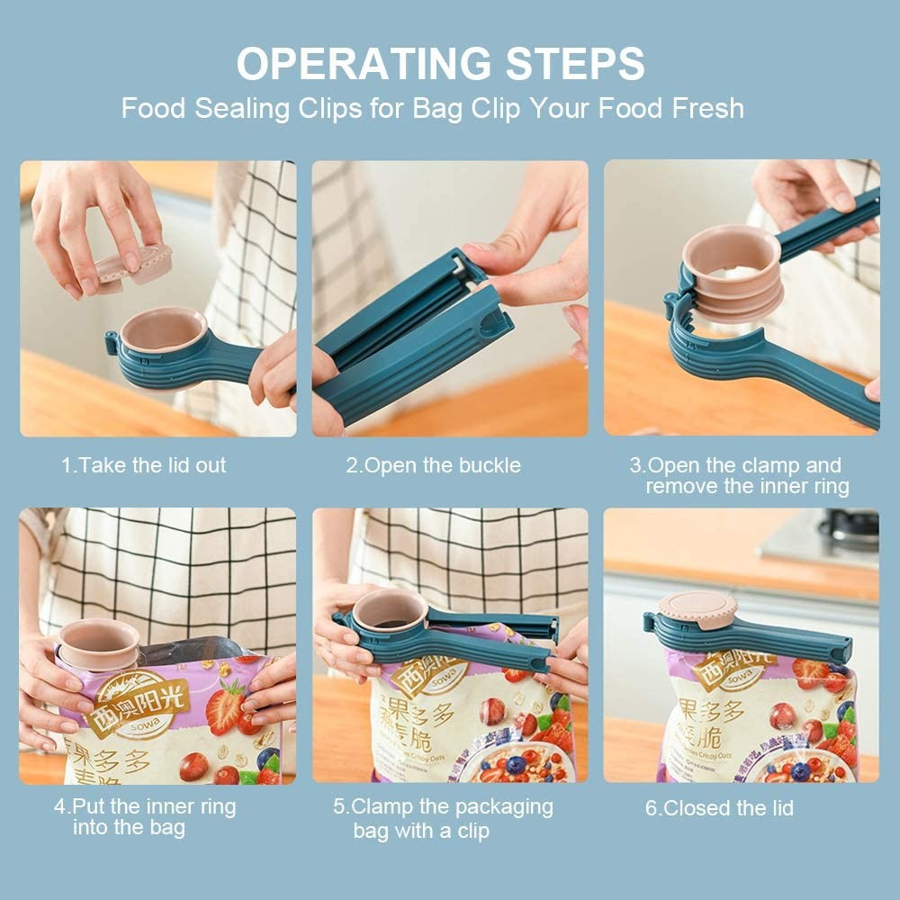 Seal &amp; Pour Bag Clips Snack Sealing Clip Large Penjept Jepitan Makanan Kemasan Sealer Penutup Klip