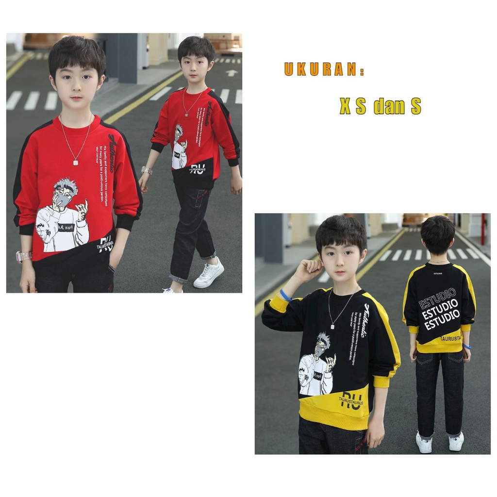 POLILE - BAJU SWEATER RUSTA ANAK / atasan lengan panjang / sweater anak / taurus / fashion anak / terbaru / terlaris