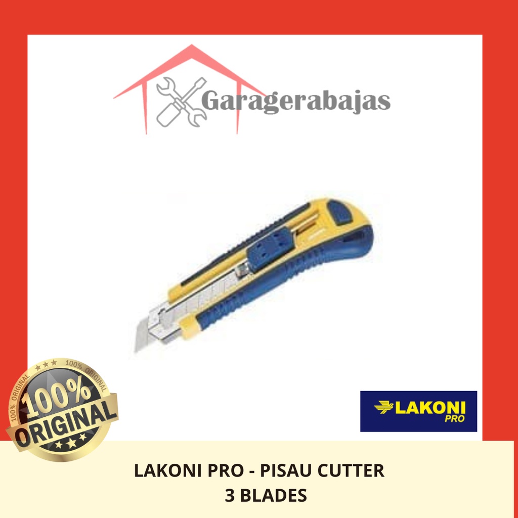 JETJO TOOLS - Pisau Cutter  /3 Blades Auto-Load Snap-off Knife - 101003 - LAKONI PRO