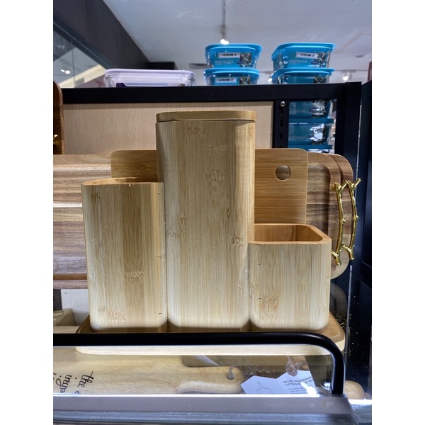 INFORMA UTENSIL COOKING COLOR (TEMPAT PERALATAN MAKAN SENDOK GARPU DAN MASAK) BAHAN KAYU