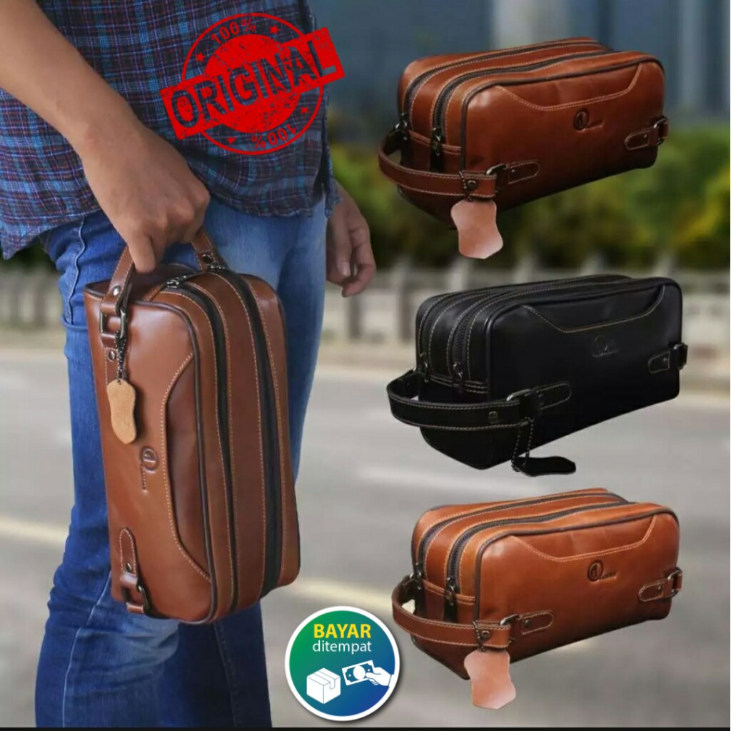 HandBag Clutch Kickers Pria Wanita 100% Kulit Sapi Asli Model Terbaru
