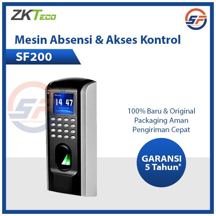 Fingerprint ZKTeco SF200 Mesin Absensi Termurah RFID Garansi 5 Tahun