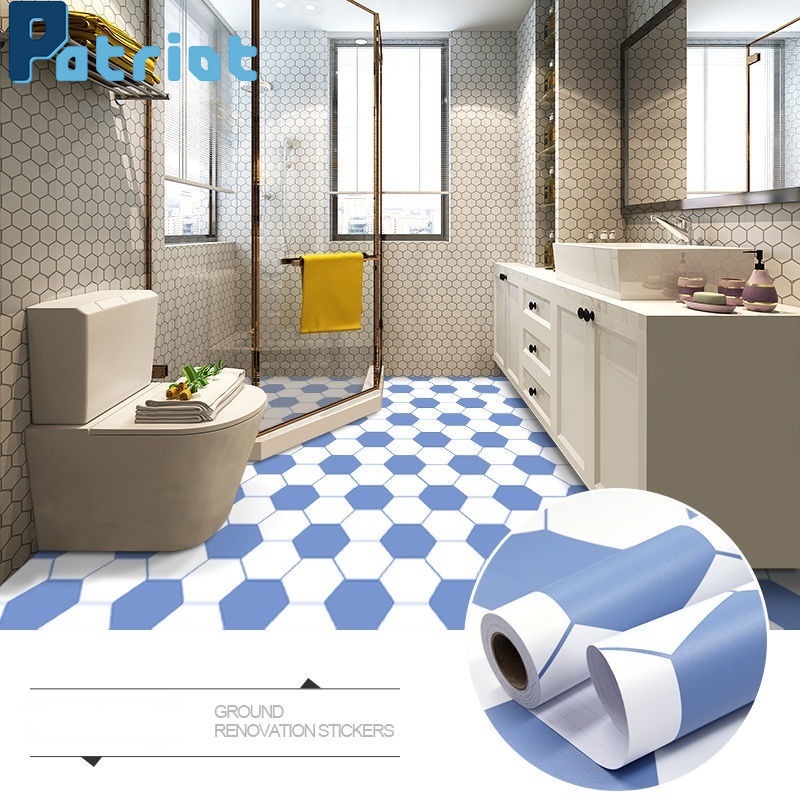 [ PVC floor self-adhesive waterproof non-slip stickers decoration For  home bathroom  kitchen tile Living Room ]