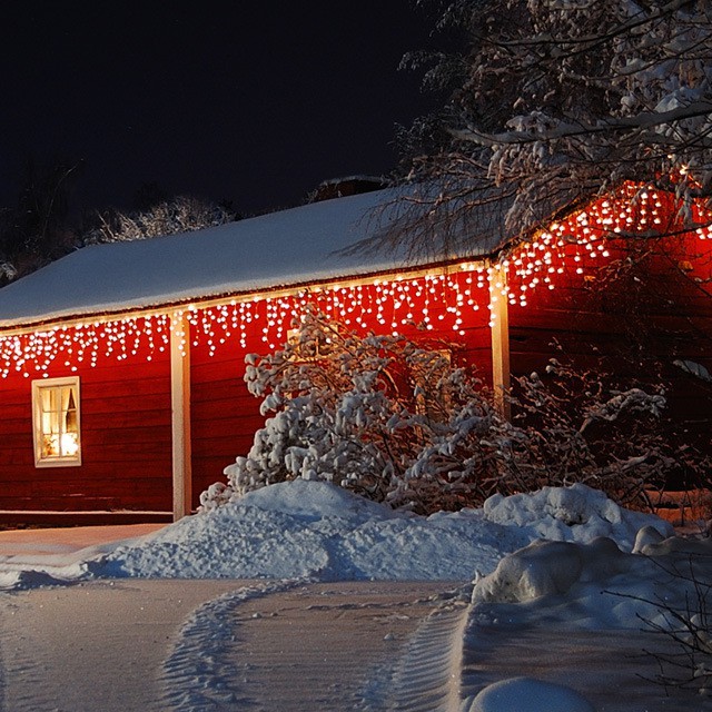 Seinz Lampu Tirai untuk acara natal / cafe LED Rainbow Warmwhite