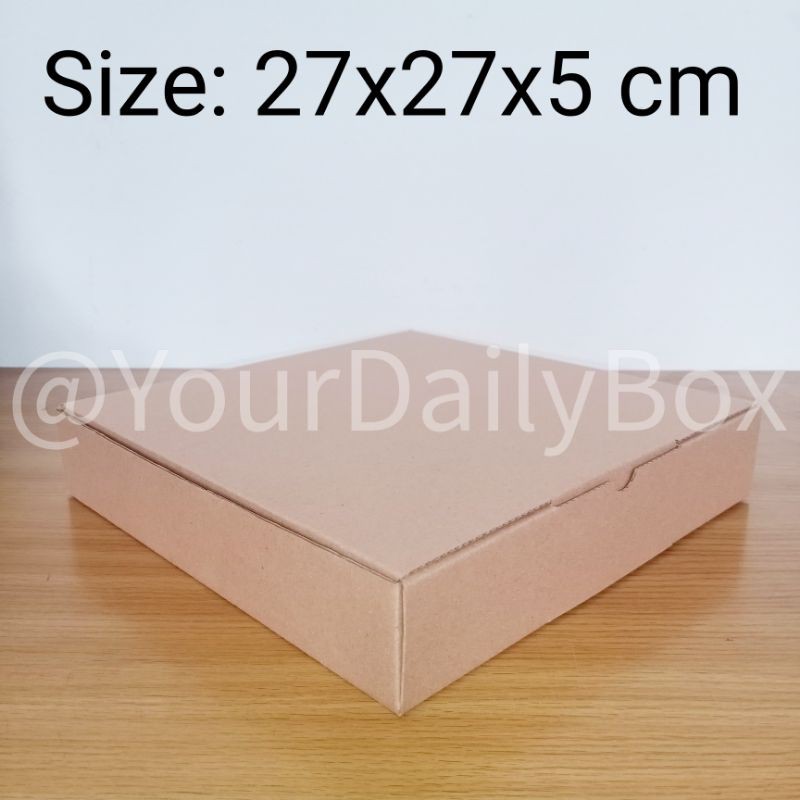 

[isi 10 pcs] DUS Karton box uk 27x27x5 cm cocok untuk baju, makanan