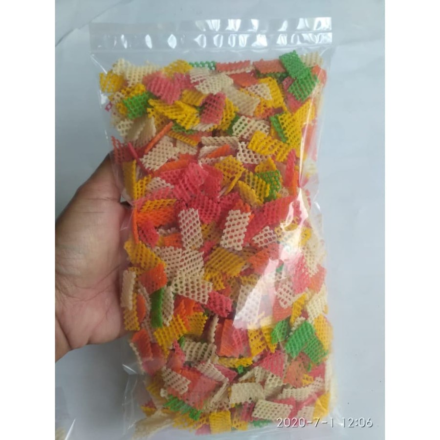 

1 kg Kerupuk Taro Krupuk Bawang Warna Warni Mentah Gurih Enak