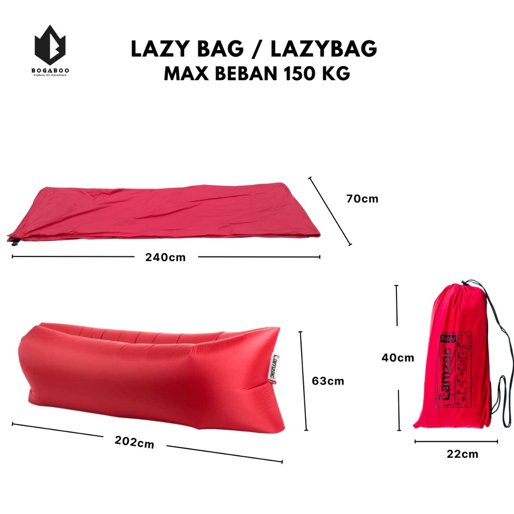 Lazy bag / Lazybag - Kasur Angin Outdoor - Air Sofa Bag - Kasur Kursi Sofa Malas - Kasur Angin