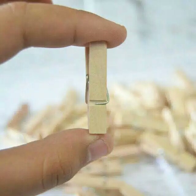 [3,5cm] Wooden Clip HQ / Jepitan Foto / Wood Clip Penjepit Kayu bisa diaplikasikan dgn tumblr