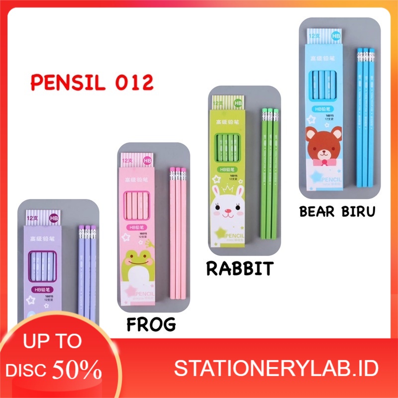 

LAB PENSIL 012 | PENSIL HB EDISI ANIMAL| PENSIL 1 KOTAK 12 PCS | PENSIL MOTIF BINATANG