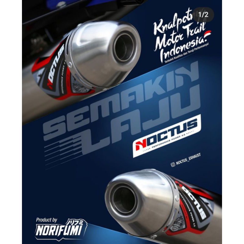 knalpot noctus t3 original klx dtracker crf wr 155