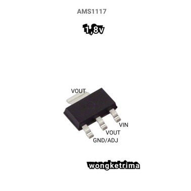 IC AMS1117 1.8V 1A AMS1117-1.8 1.8 VOLT VOLTAGE REGULATOR