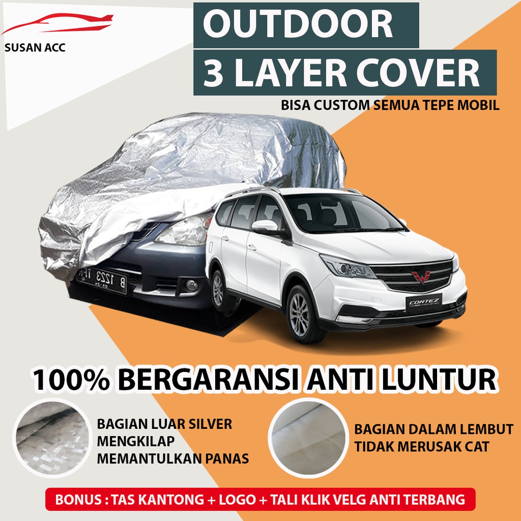 OUTDOOR PREMIUM Body Cover Mobil Wuling Cortez / Sarung Mobil Cortez / Mantel Mobil Wuling Cortrez