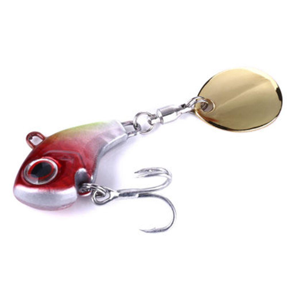 TOP Umpan Pancing Metal Spinner Tackle 8g 12g 15g Getaran Putar Payet Treble Hook