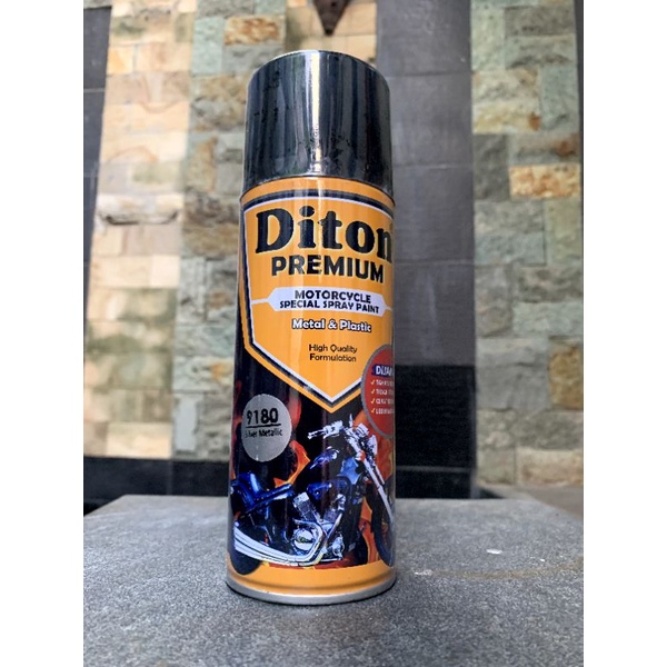 Pilox pylox pilok cat semprot DITON Premium 400cc 400Cc Warna Silver metalic