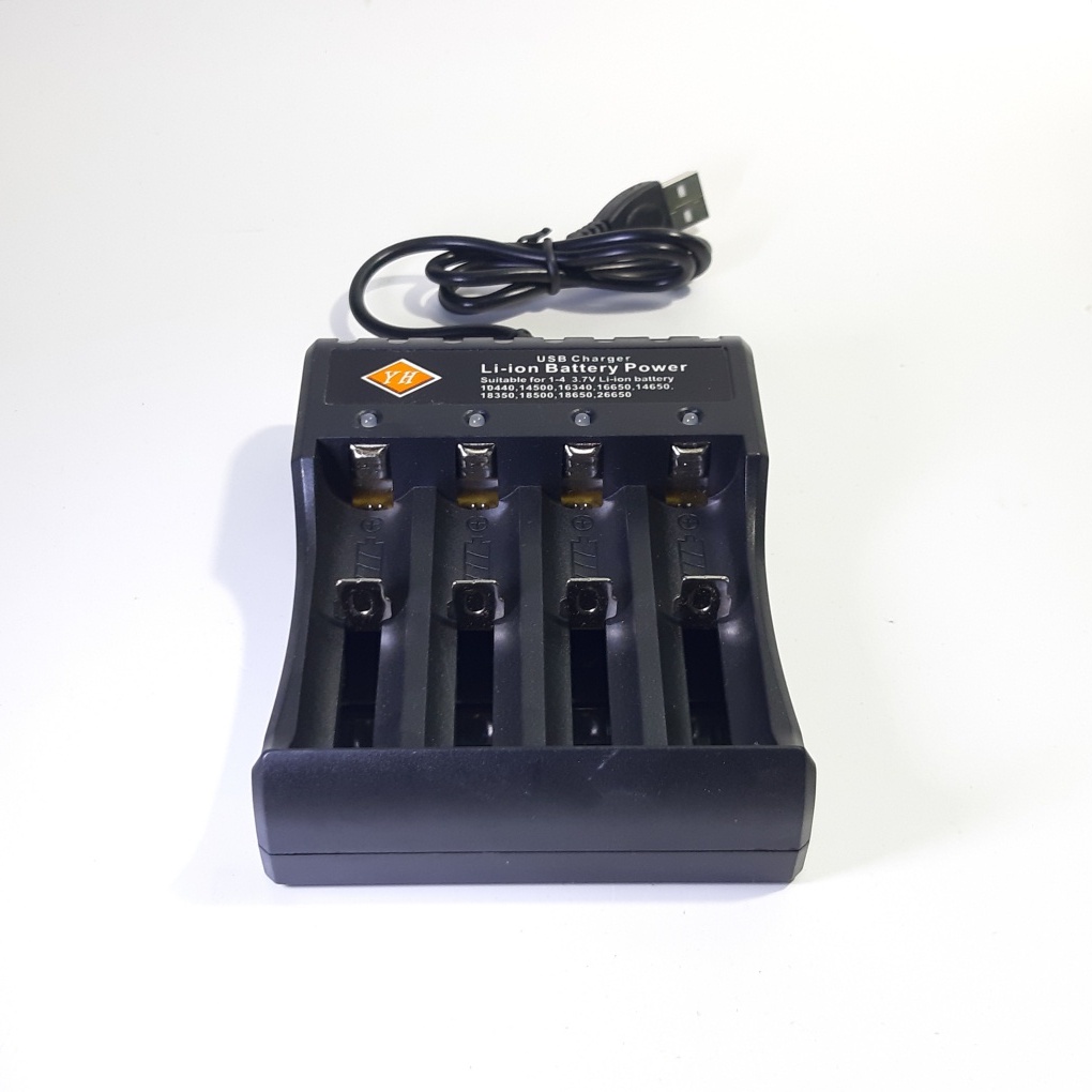 Charger Battery Semua Type Lithium 4.2V - 1000mA Model USB 4Slot