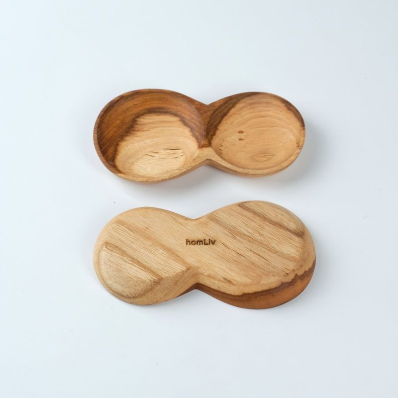 Piring Tempat Bumbu Sambel Arashi - Wooden Spice Plate (Homliv)