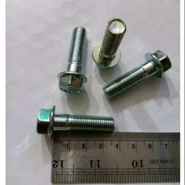 Baut Topi / Flange Bolt 14/10 mm × 3,5cm  Kunci 14
