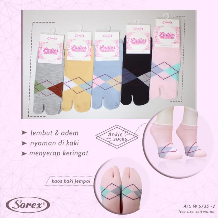 RC KAOS KAKI SOREX WANITA/CEWE/LADIES SOCKS