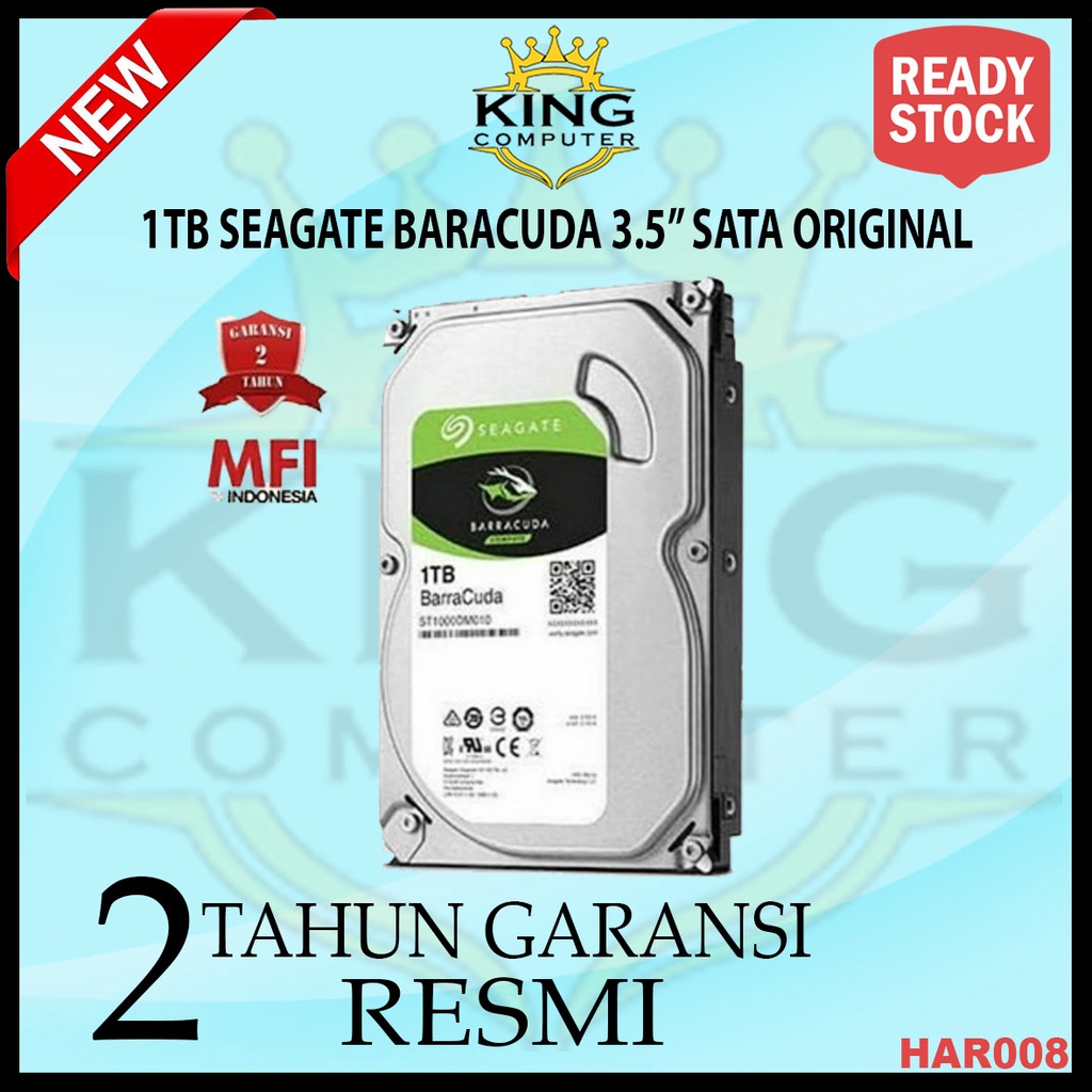 Seagate 1TB Barracuda Internal Sata 3 5in ST1000DM010 HDD Hard Disk PC Murah