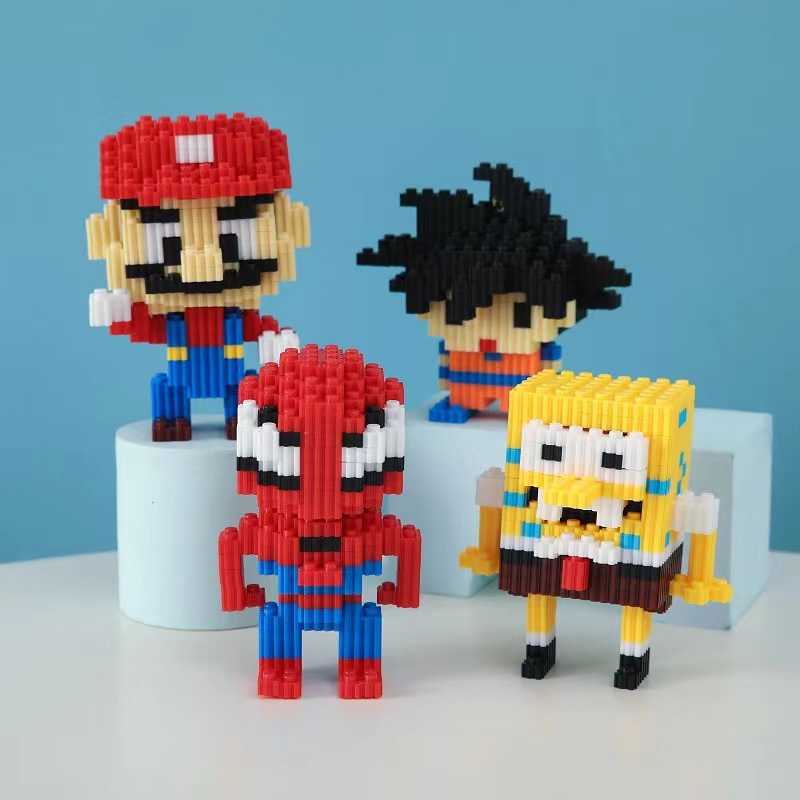 【WZ008】Nano Block sailor moon pokemon monster tea cup stellalou friends Series Mainan Balok Susun DIY Bricks Mini